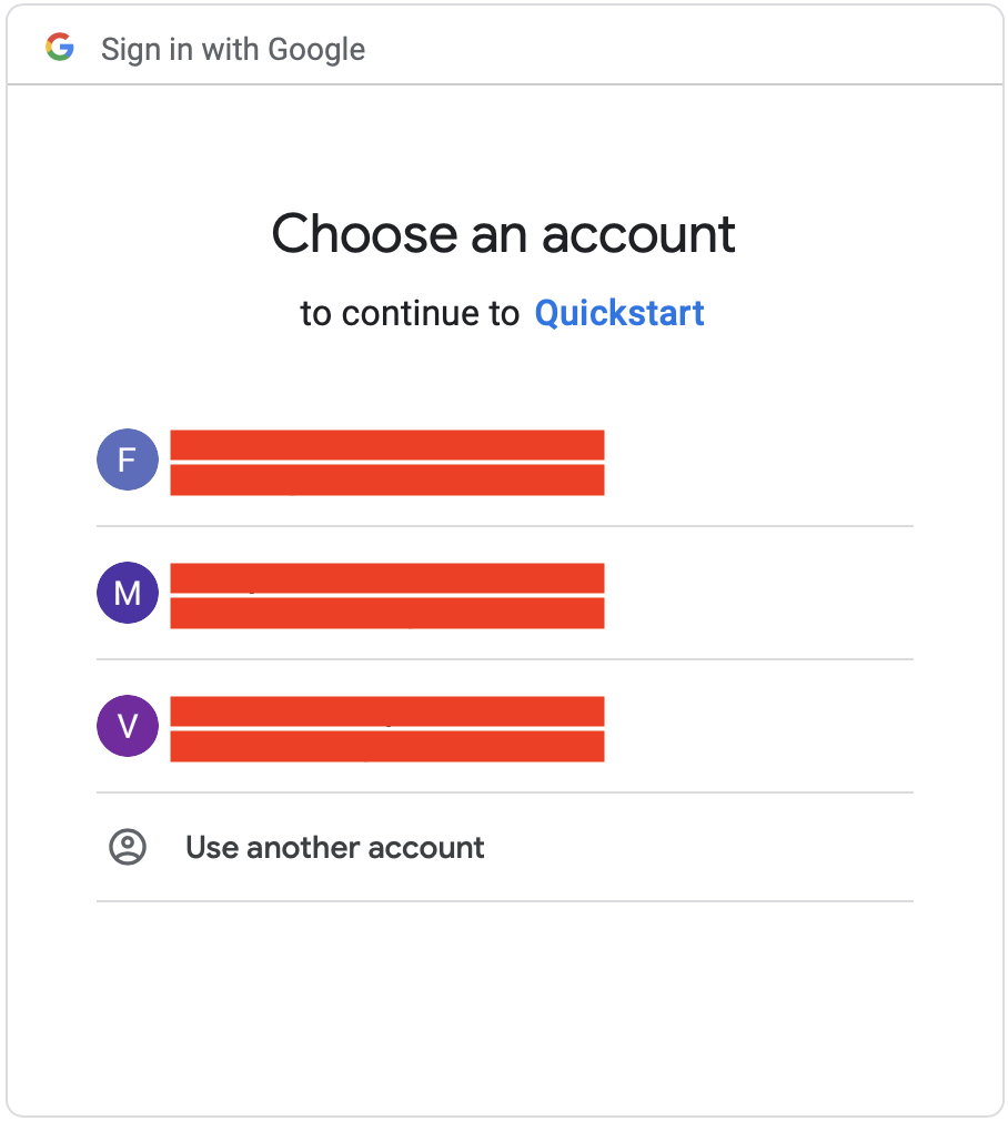 Google OAuthv2 screen